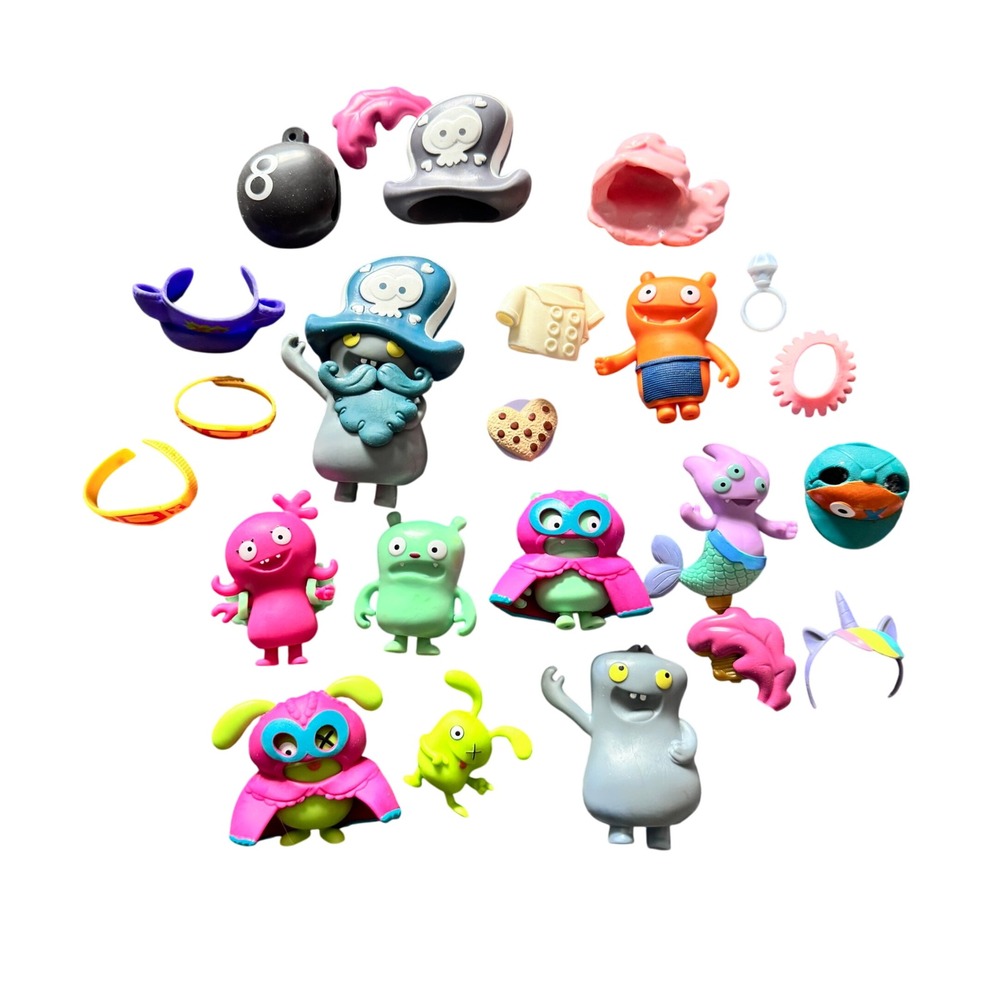 Uglydolls Mini Figures 20+ pieces Playset Accessories Kids Toys Collection Lot